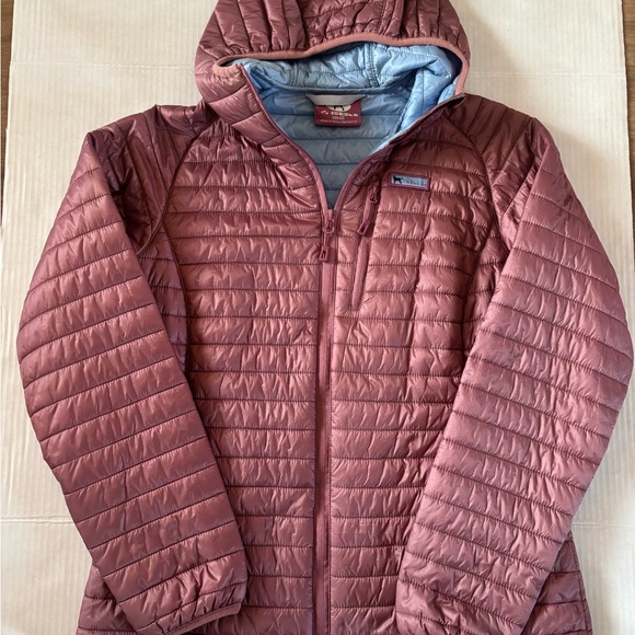 🐕 The Black Dog Lightweight Hooded Puffer Jacket Pink Blue Small - Picture 3 of 10